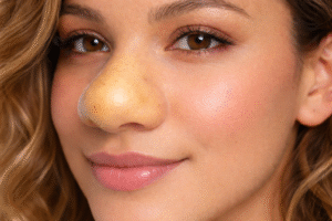 Ilustração de nariz de batata com ponta globosa e bulbosa em mulher jovem – exemplo para rinoplastia preservadora – Dr. Luis Felipe Athayde